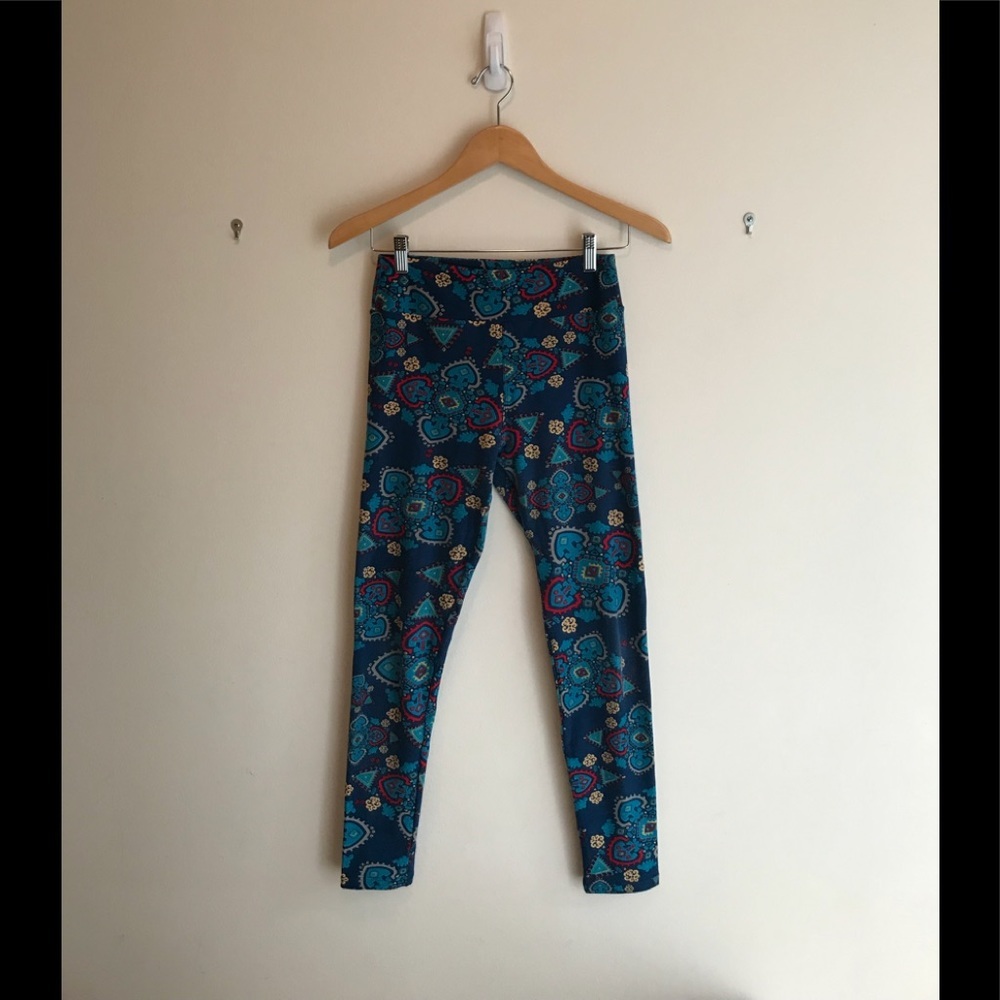 LuLaRoe | Leggings | Multi-Colored Blue & Red